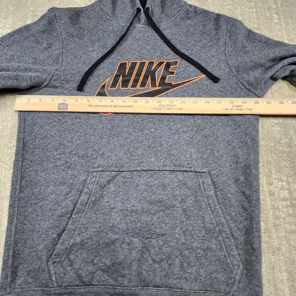Nike Hoodie Men Small Gray Futura Fleece Cotton Blend Training